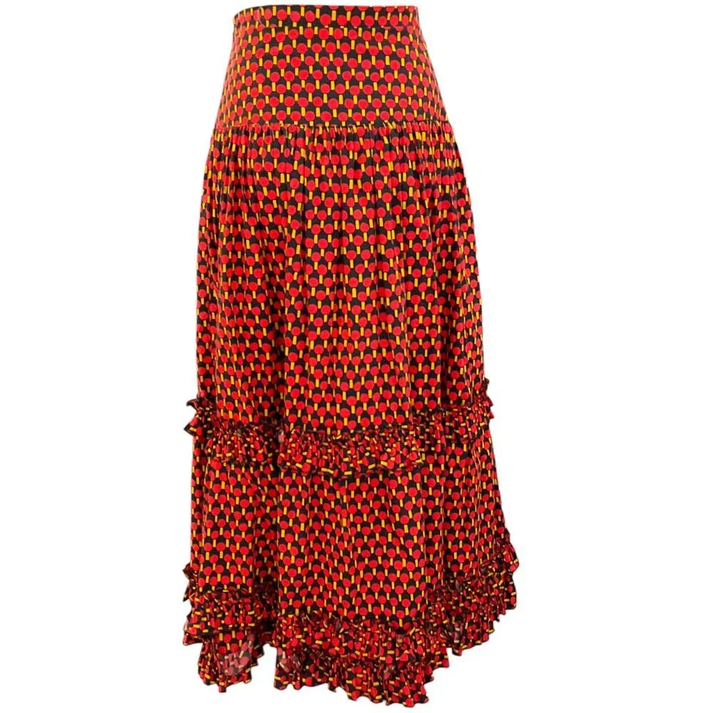 La DoubleJ Black / Red Dot Tiered Skirt - Picture 3 of 4